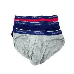 πΏSALEπΏ Calvin Klein 3 PACK Men's Hip Brief Blue Gray Logo Size S XL NP21620936